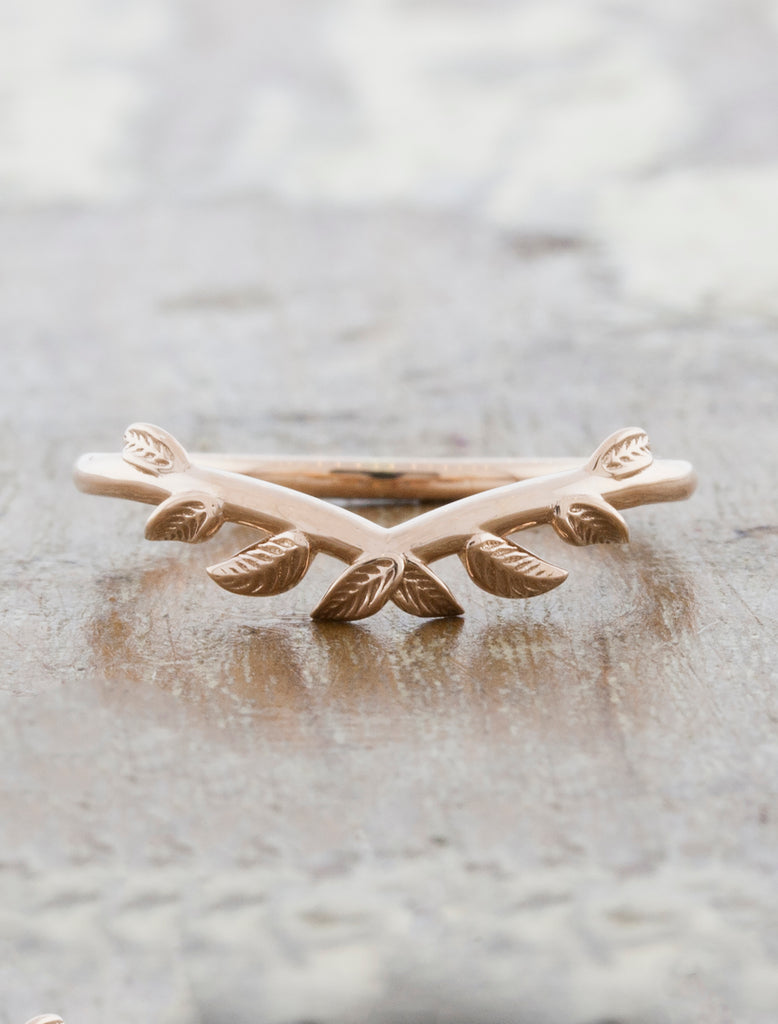 Diamond Leaf Ring 14k Gold - Freya | Linjer Jewelry